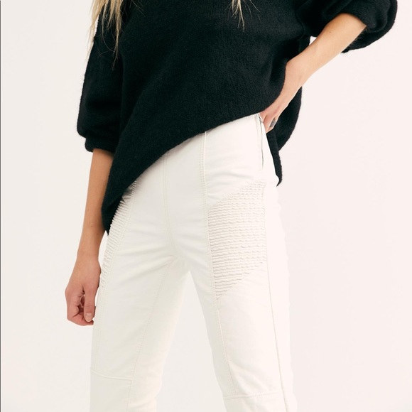 New Free People Kaelin moto skinny leather pants - Picture 5 of 11